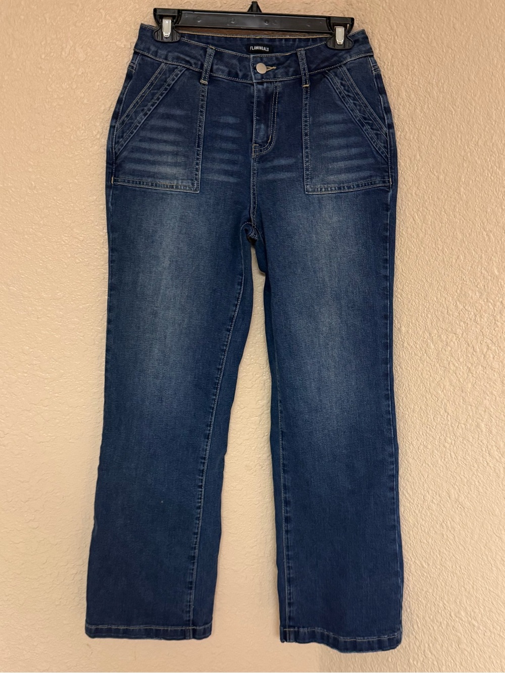 4/$20 Flamingals Women’s Dark Blue Straight-Leg Jeans